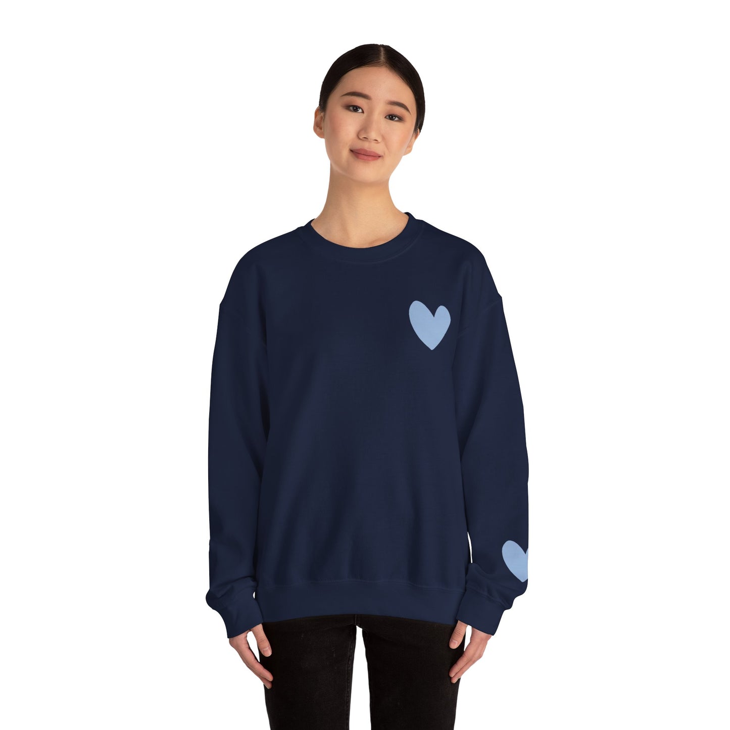 Blue Heart Crewneck Sweatshirt