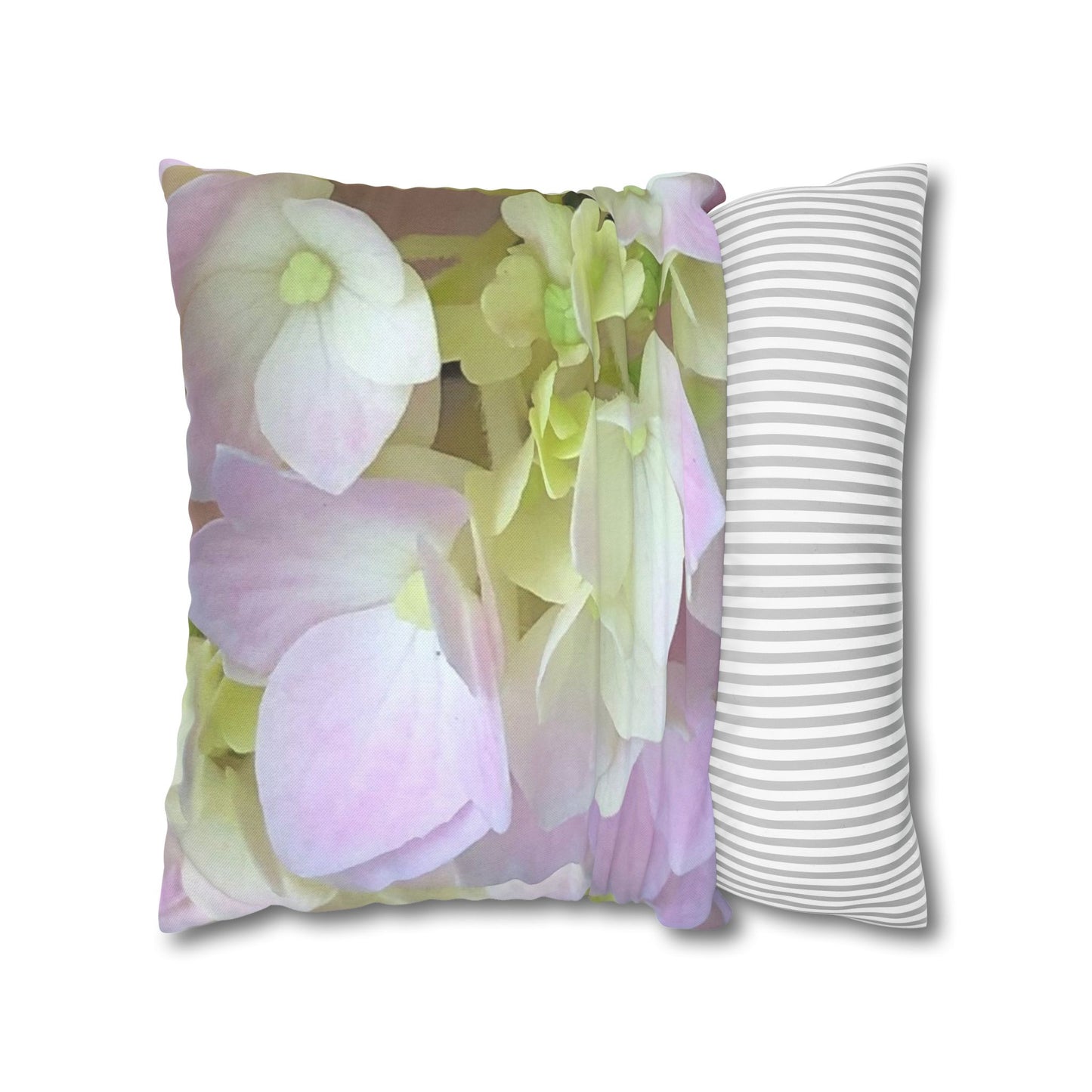 Floral Accent Pillowcase - Soft Pink Floral Design, Home Decor, Gift for Her, Living Room, Bedroom Decor, Spring Decor