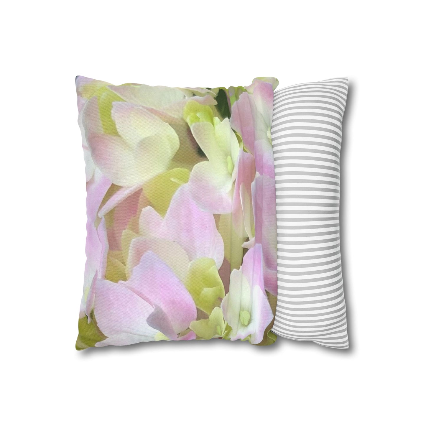 Floral Accent Pillowcase - Soft Pink Floral Design, Home Decor, Gift for Her, Living Room, Bedroom Decor, Spring Decor