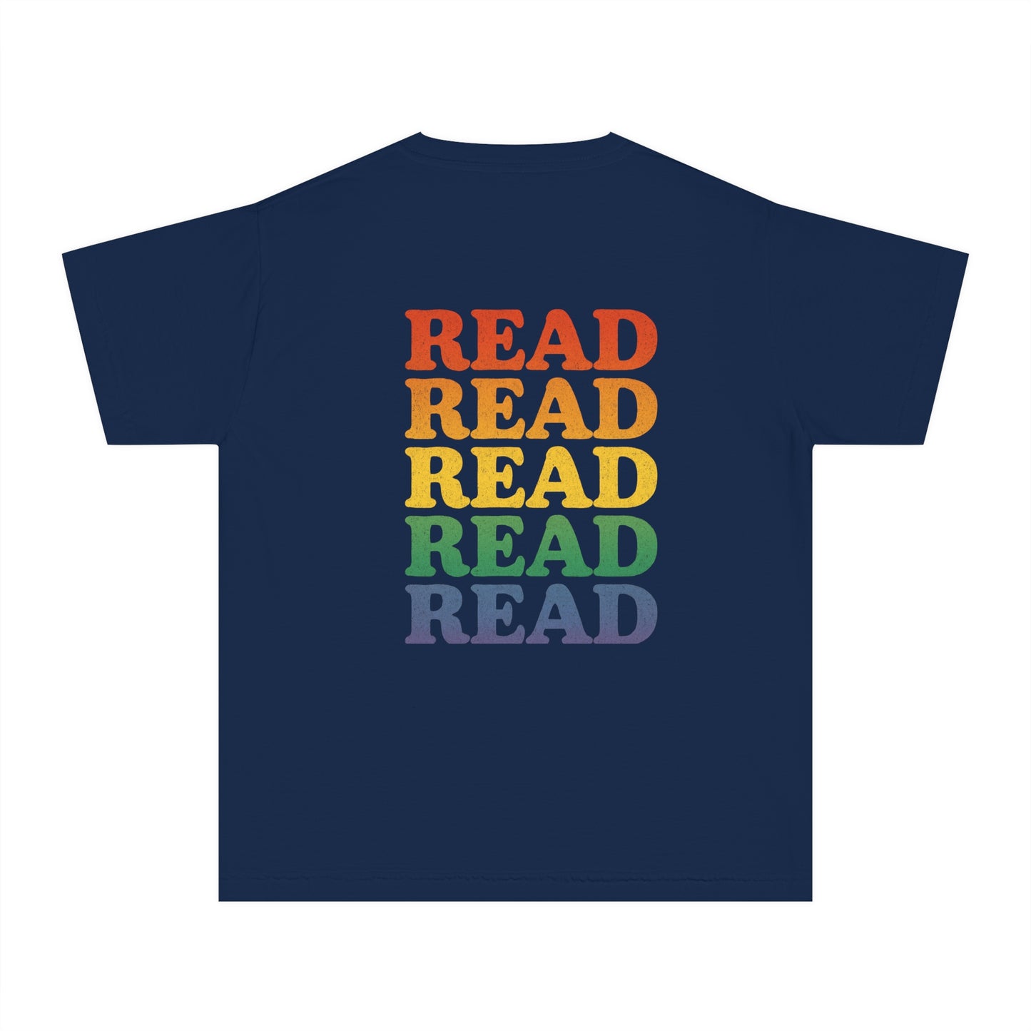 Youth T-Shirt READ| Kids Book Lover Tee, Fun Reading Apparel, Gift for Little Readers, Educational Kids Clothing, Birthday Gift