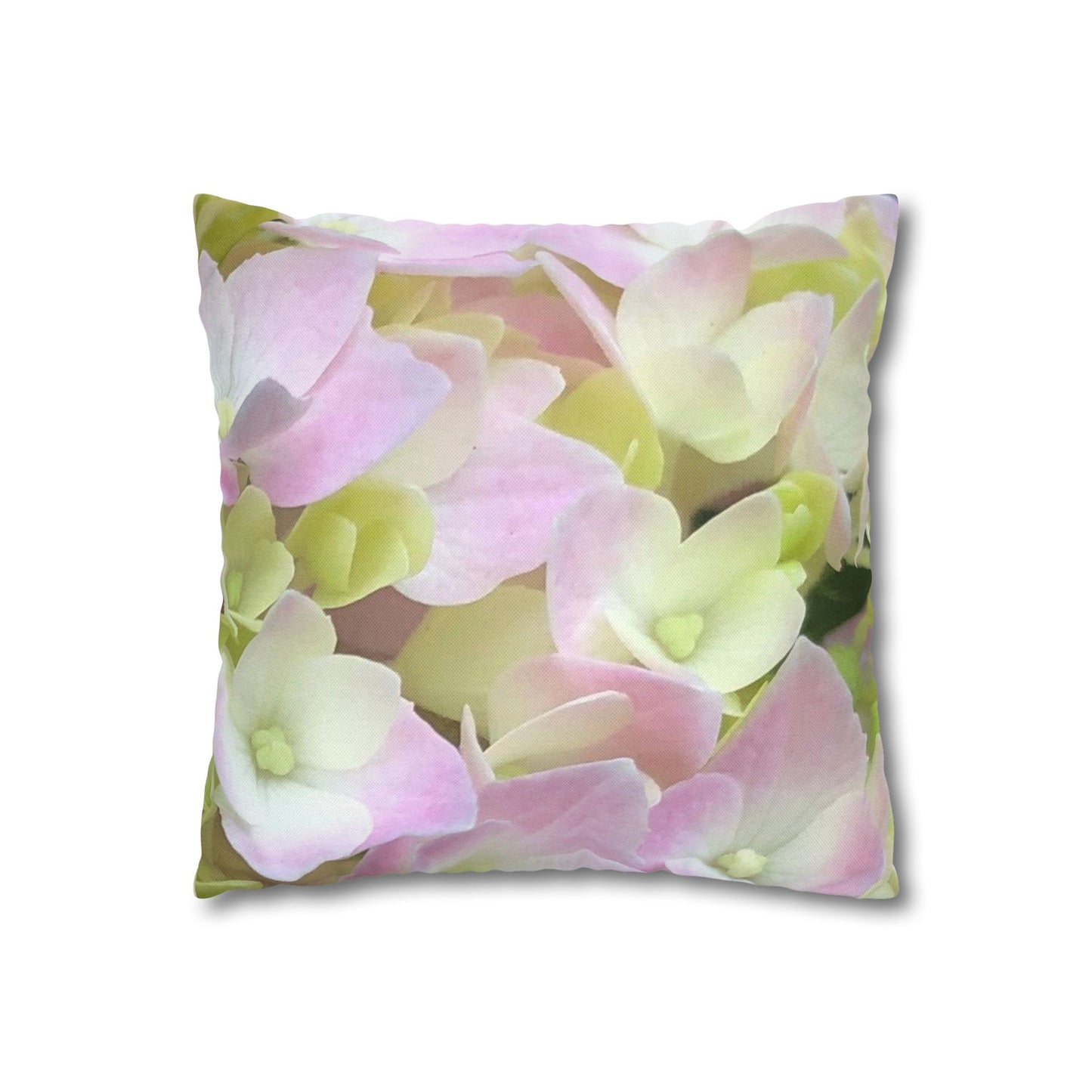Floral Accent Pillowcase - Soft Pink Floral Design, Home Decor, Gift for Her, Living Room, Bedroom Decor, Spring Decor