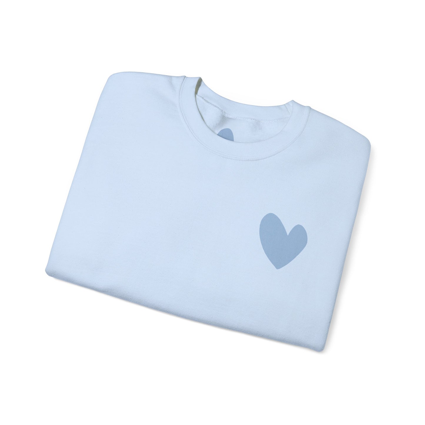 Blue Heart Crewneck Sweatshirt