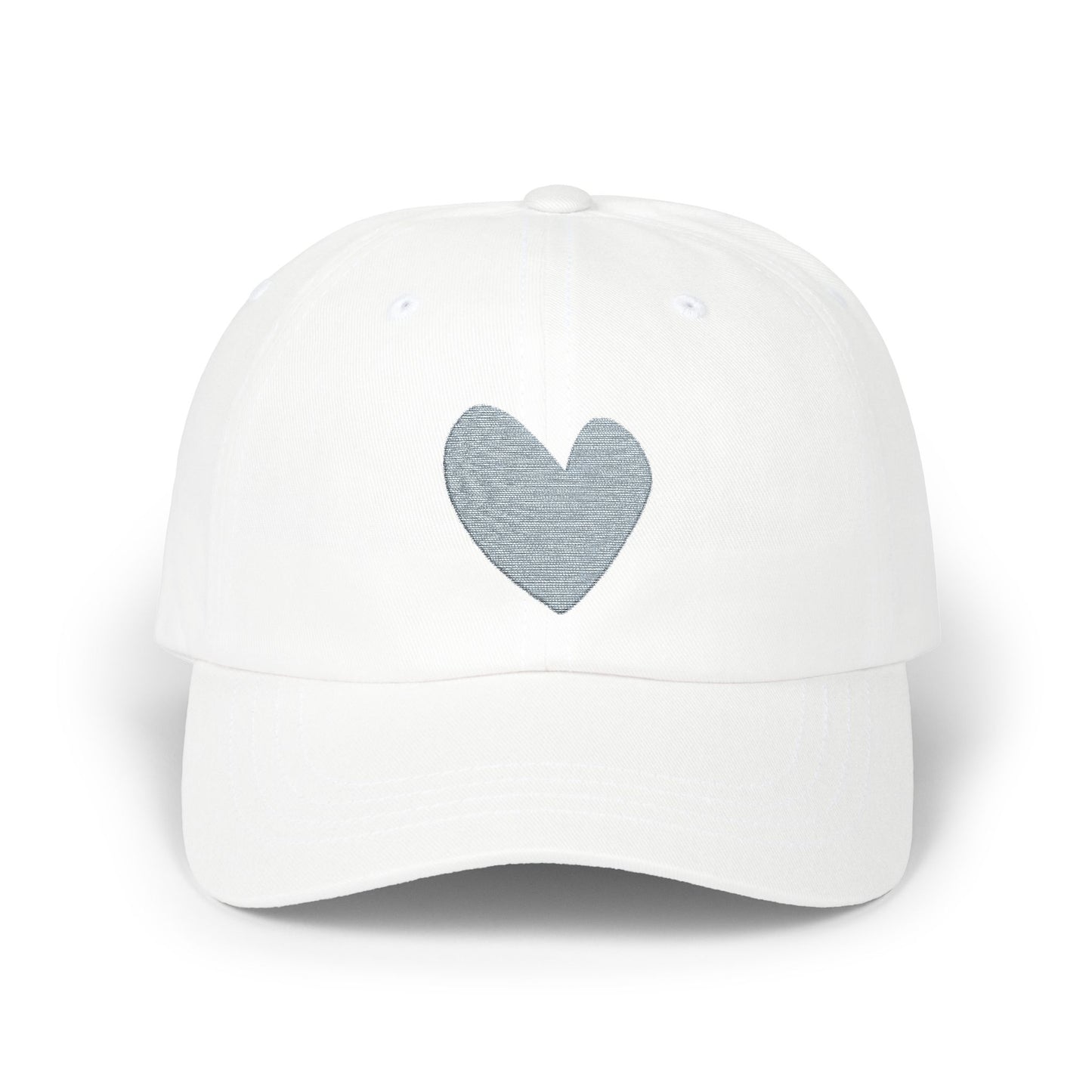 Copy of White Heart Embroidered Cap, Casual Hat for Moms, Dads, Father's Day Gift, Summer Accessory, Trendy Adjustable Cap