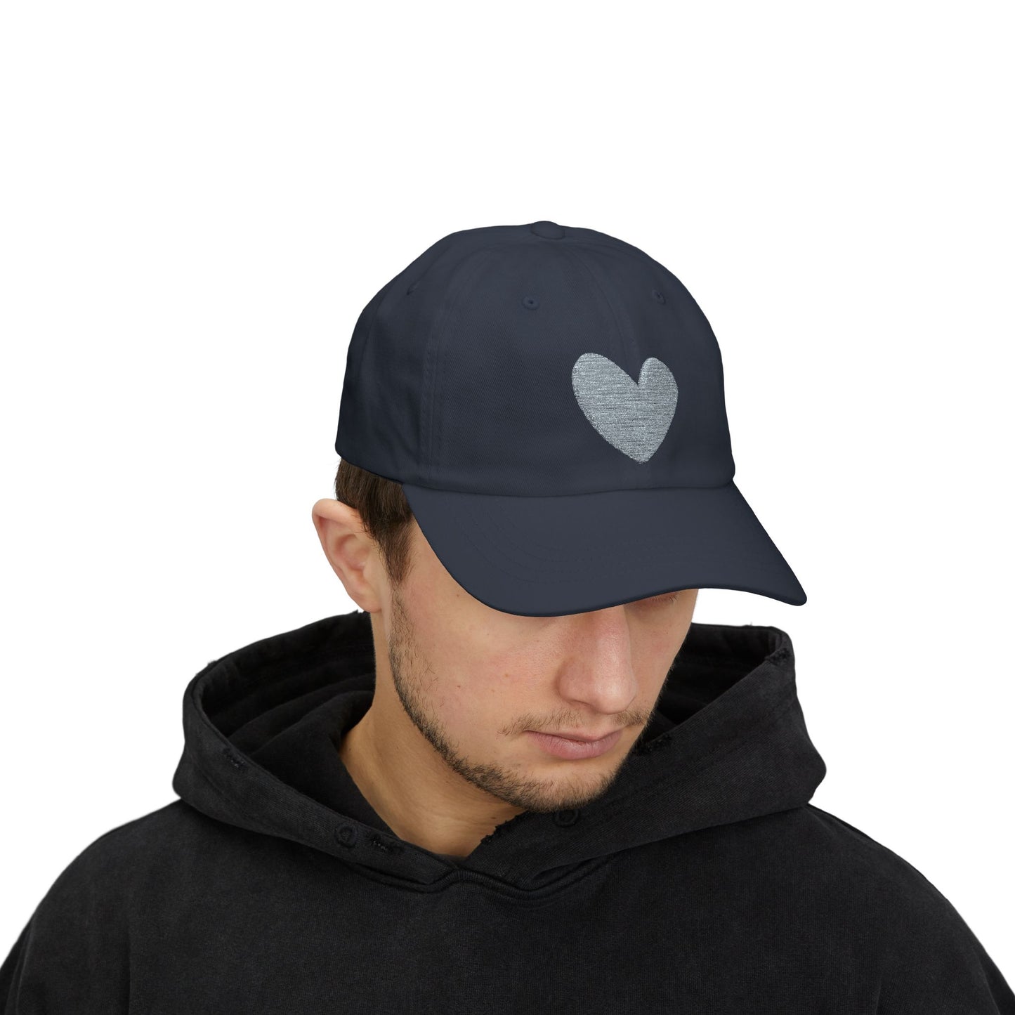 Copy of White Heart Embroidered Cap, Casual Hat for Moms, Dads, Father's Day Gift, Summer Accessory, Trendy Adjustable Cap