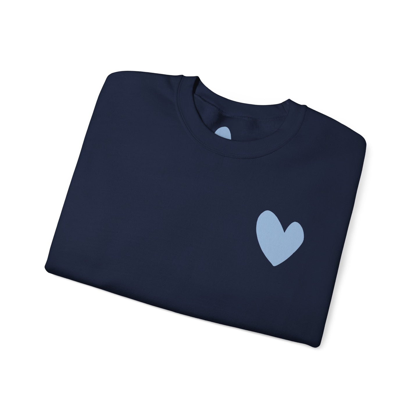 Blue Heart Crewneck Sweatshirt