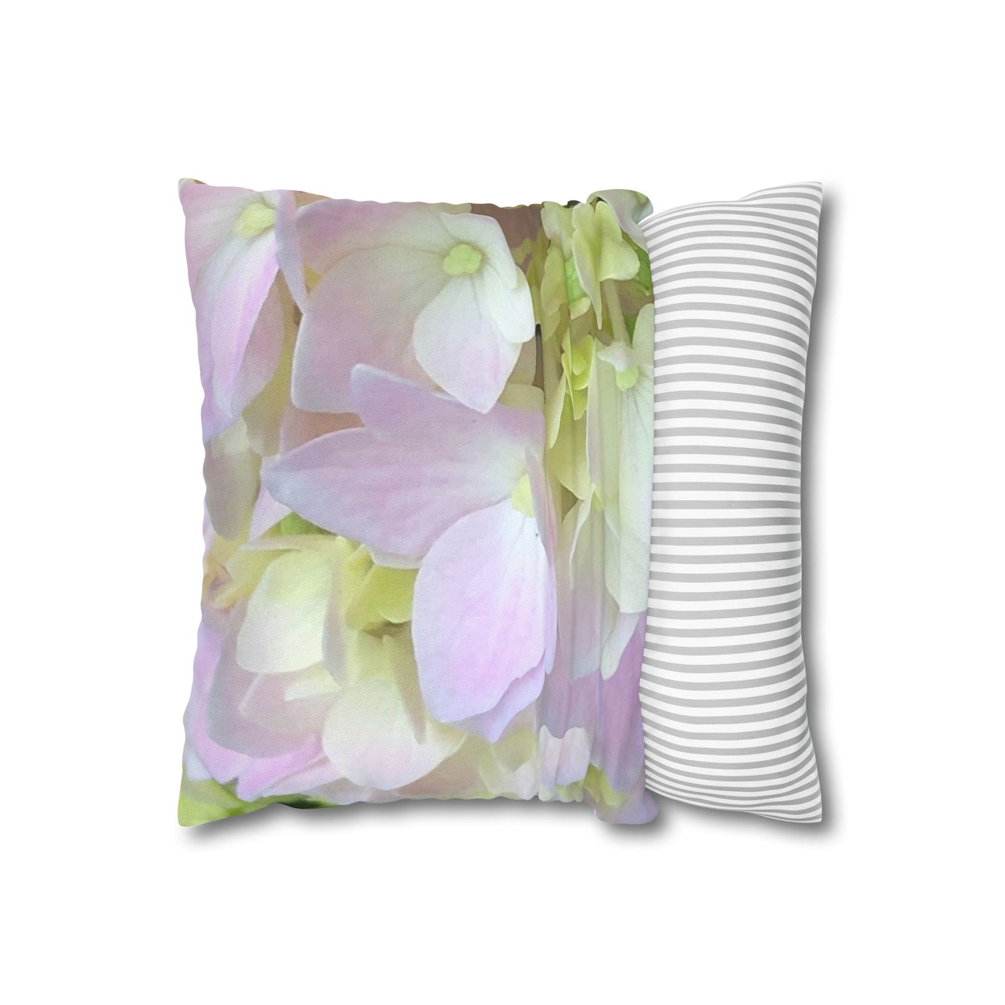 Floral Accent Pillowcase - Soft Pink Floral Design, Home Decor, Gift for Her, Living Room, Bedroom Decor, Spring Decor