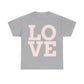 "Love" Unisex Heavy Cotton cropped Tee