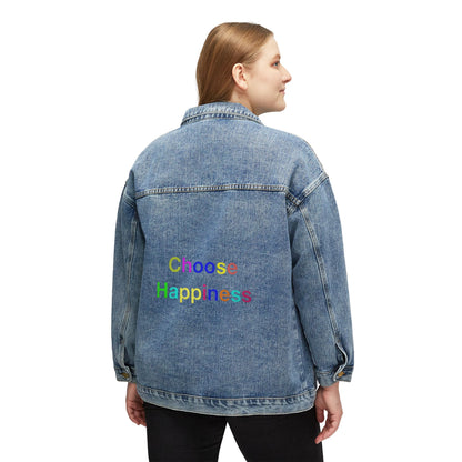 Women's Denim Jacket "Choose Happiness"