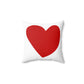 Red Heart Square Pillow