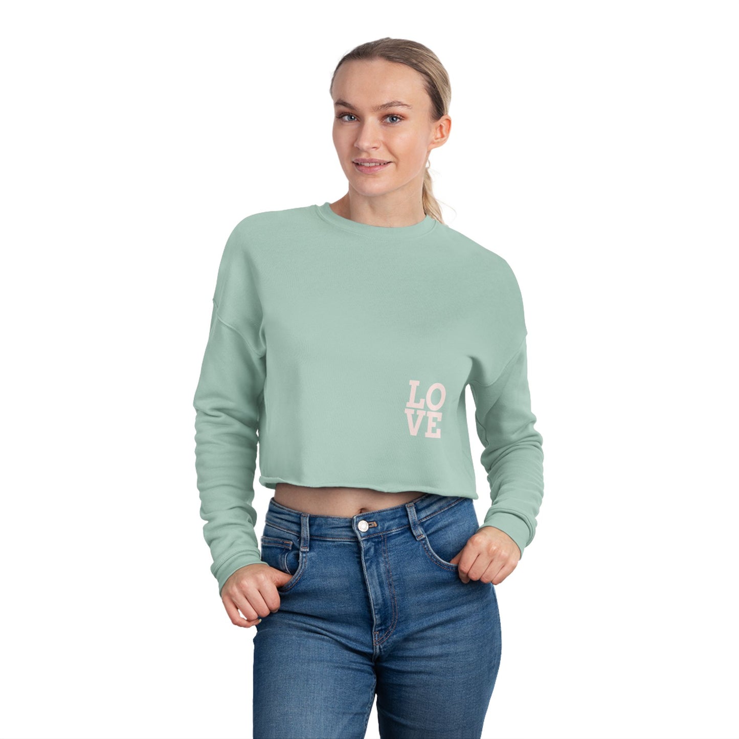 Heart and Love Cropped Sweatshirt