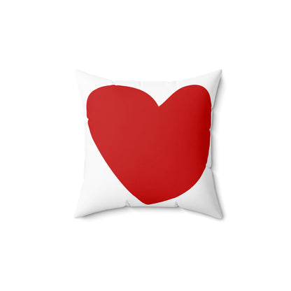 Red Heart Square Pillow