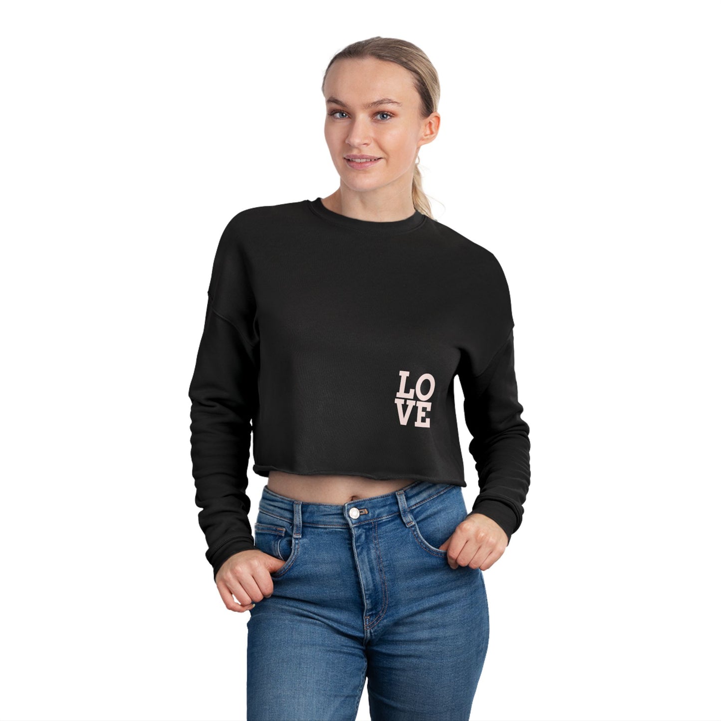 Heart and Love Cropped Sweatshirt