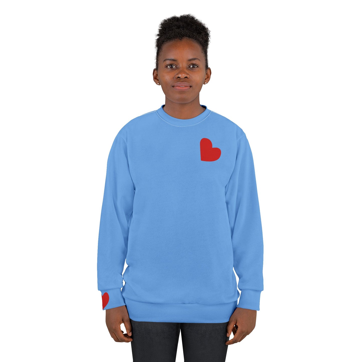 Big heart Unisex Sweatshirt (AOP)