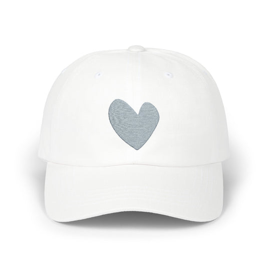 Copy of White Heart Embroidered Cap, Casual Hat for  Moms, Dads, Father's Day Gift, Summer Accessory, Trendy Adjustable Cap