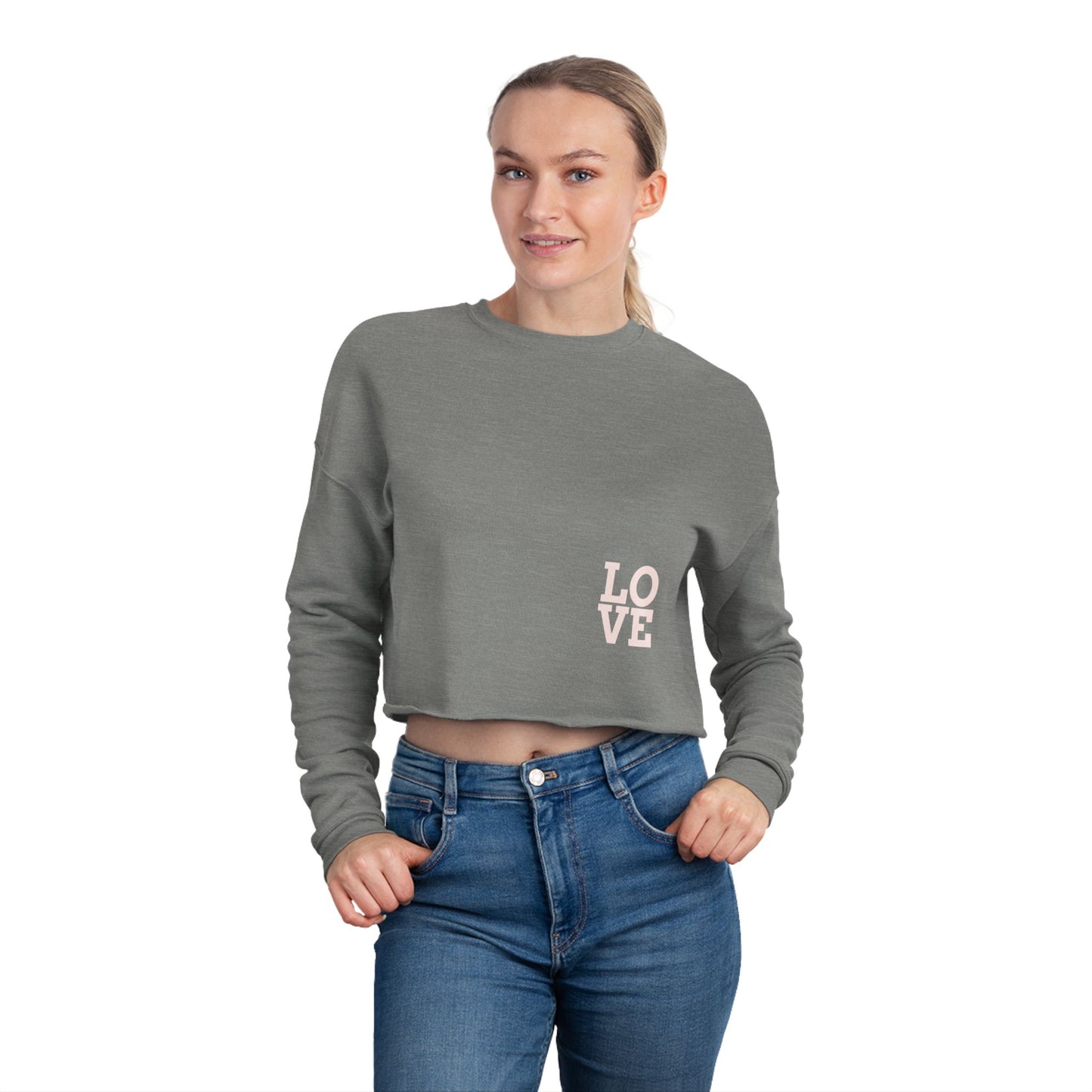 Heart and Love Cropped Sweatshirt