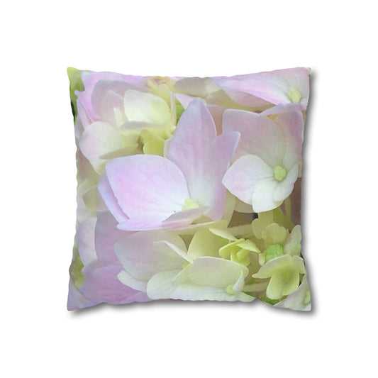 Floral Accent Pillowcase - Soft Pink Floral Design, Home Decor, Gift for Her, Living Room, Bedroom Decor, Spring Decor
