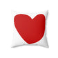 Red Heart Square Pillow