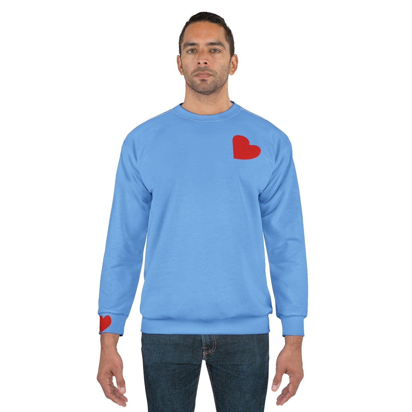 Big heart Unisex Sweatshirt (AOP)