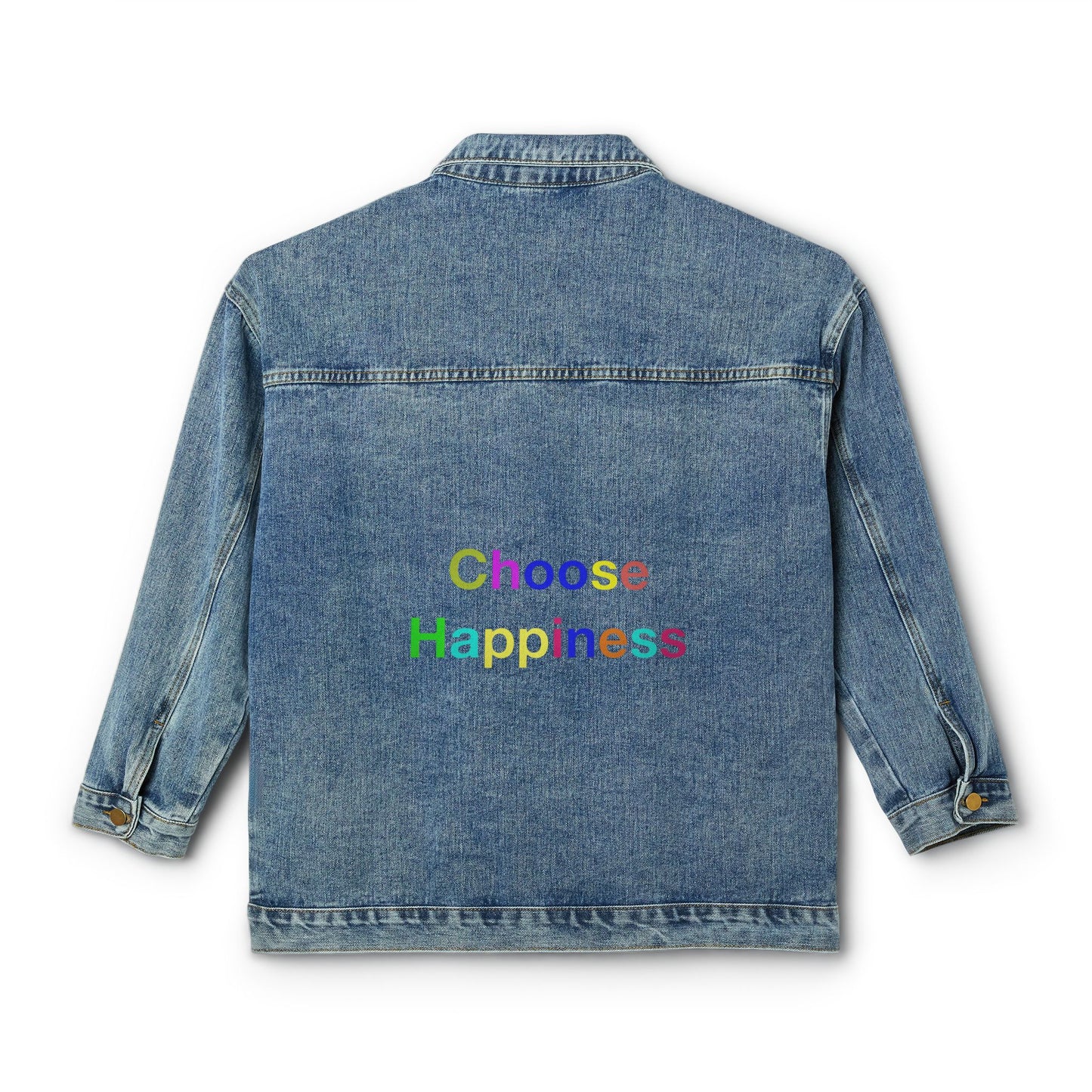 Women's Denim Jacket "Choose Happiness"